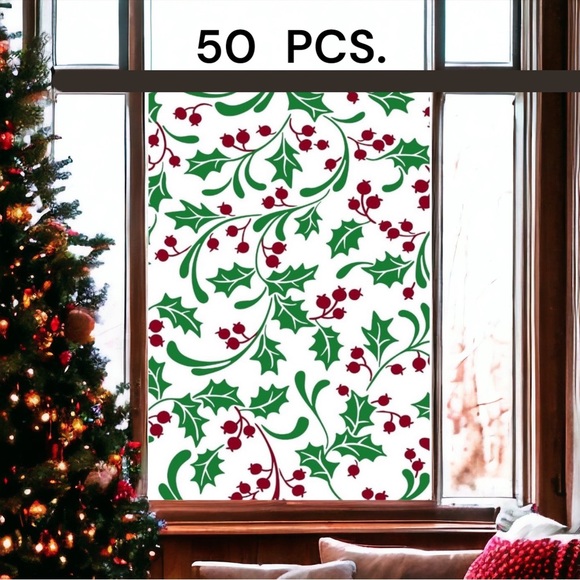 50 10X13 Poly Mailers Holly Berry Christmas Shipping Envelopes PRICE IS FIRM - Picture 2 of 4